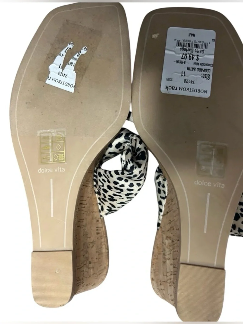 NWT Dolce Vita Leopard Print Knotted Slide Sandals - Size 11